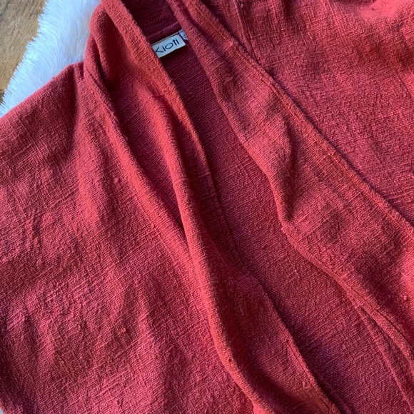 Kioti Vintage Handmade Textured Kimono Styled Boho Minimalist Open Front Top - Picture 10 of 16